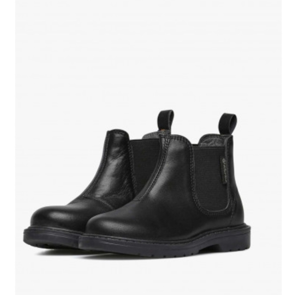 NWT NATURINO PICCADILLY Chelsea Leather Boots in Black - Picture 1 of 15
